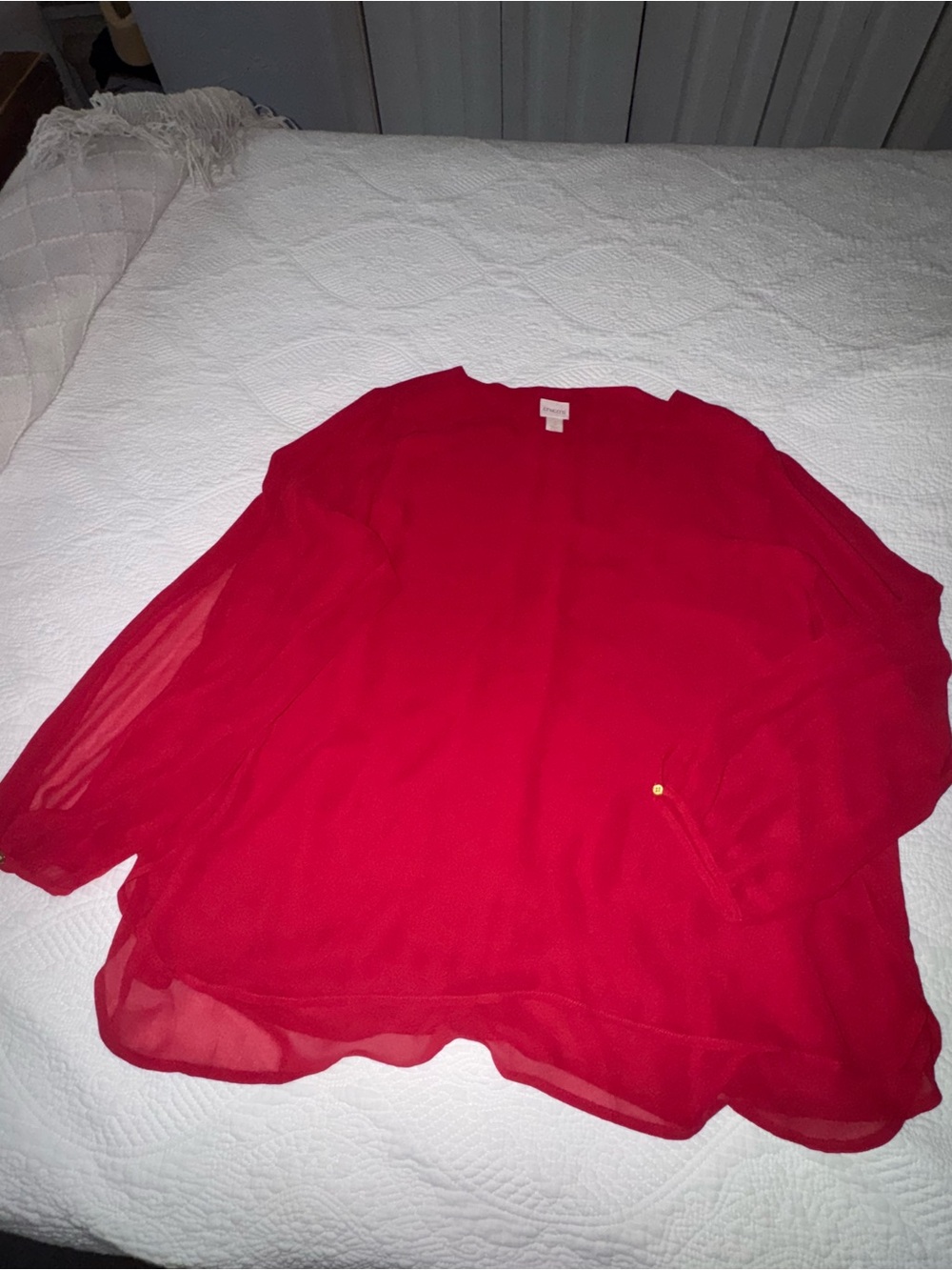 Chico's Bright Red Crewneck Top